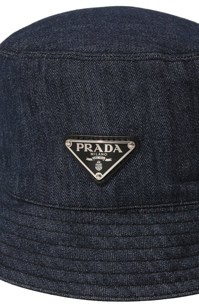 Джинсовая панама PRADA темно-синего цвета по цене 59000 руб., арт. 1HC137-AJ6-F0008, фото 4 Джинсовая панама PRADA, арт. 1HC137-AJ6-F0008, фото 4