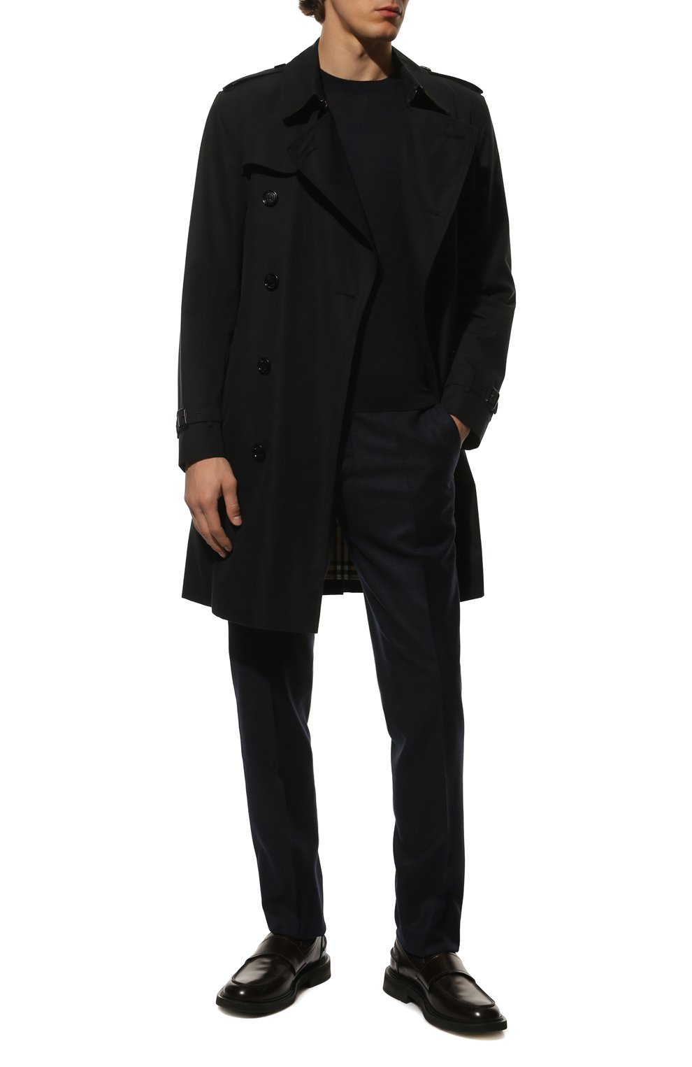 Шерстяные брюки CANALI темно-синего цвета по цене 49800 руб., арт. 71019/BF03994, фото 2 Шерстяные брюки CANALI, арт. 71019/BF03994, фото 2