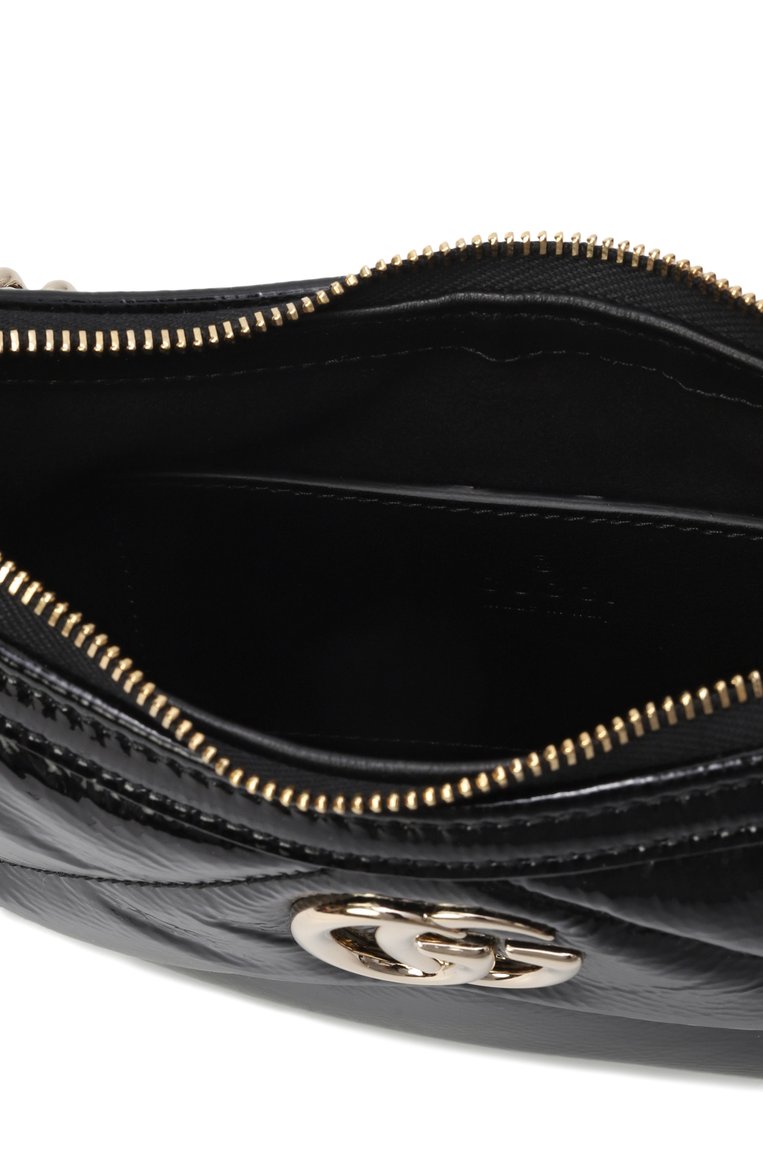 Женская сумка gg marmont small GUCCI черного цвета, арт. 777263/0AABA | Фото 5 (Размер: small; Материал: Натуральная кожа)