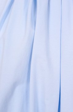Женский хлопковый топ JUUN.J голубого цвета, арт. JW5342W03Q | Фото 6 (Длина (для топов): Стандартные; Рукава: Короткие; Материал внешний: Хлопок; Стили: Минимализм)