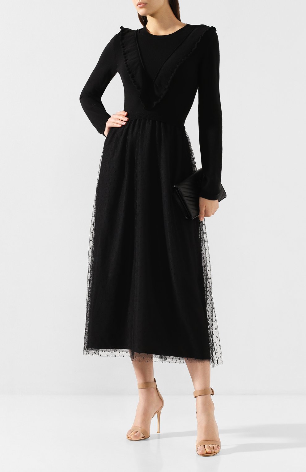 Платье REDVALENTINO черного цвета по цене 73000 руб., арт. SR0KDA93/4MQ, фото 2 Платье REDVALENTINO, арт. SR0KDA93/4MQ, фото 2