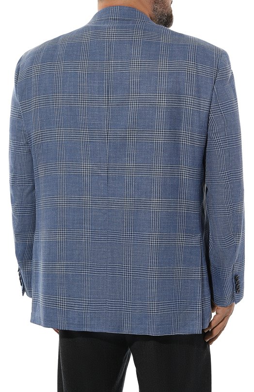 Пиджак из шерсти и шелка Brioni RGH01B/P1A82 Синий  RGH01B/P1A82 Фото 4