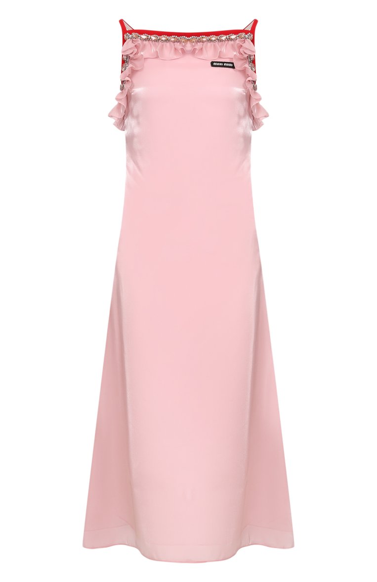 Платье с отделкой стразами MIU MIU, арт. MF4166-1YU2-F0028, фото 1
