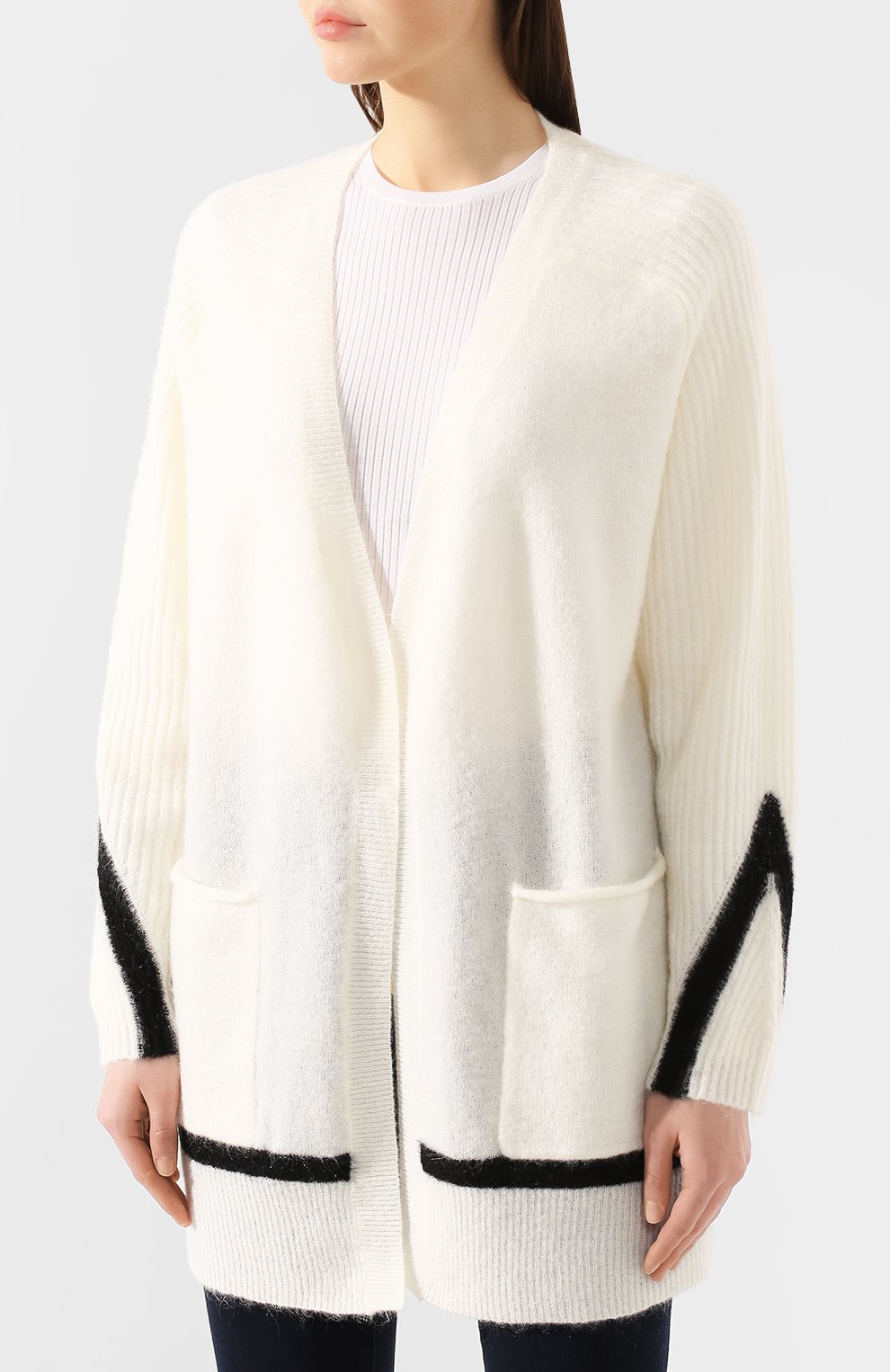 Кардиган BY MALENE BIRGER белого цвета по цене 24400 руб., арт. Q56560128/RETZIA, фото 3 Кардиган BY MALENE BIRGER, арт. Q56560128/RETZIA, фото 3