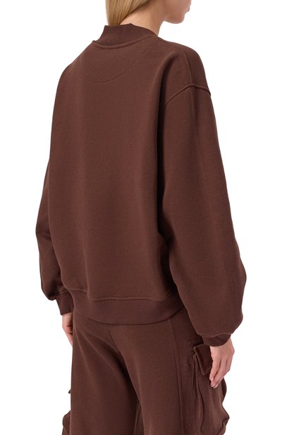Хлопковый свитшот THE ATTICO коричневого цвета по цене 64150 руб., арт. 251WCF00010/JJF007AA, фото 4 Хлопковый свитшот THE ATTICO, арт. 251WCF00010/JJF007AA, фото 4