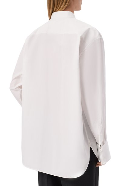 Хлопковая рубашка SAINT LAURENT белого цвета по цене 183500 руб., арт. 870737/Y9J21, фото 4 Хлопковая рубашка SAINT LAURENT, арт. 870737/Y9J21, фото 4