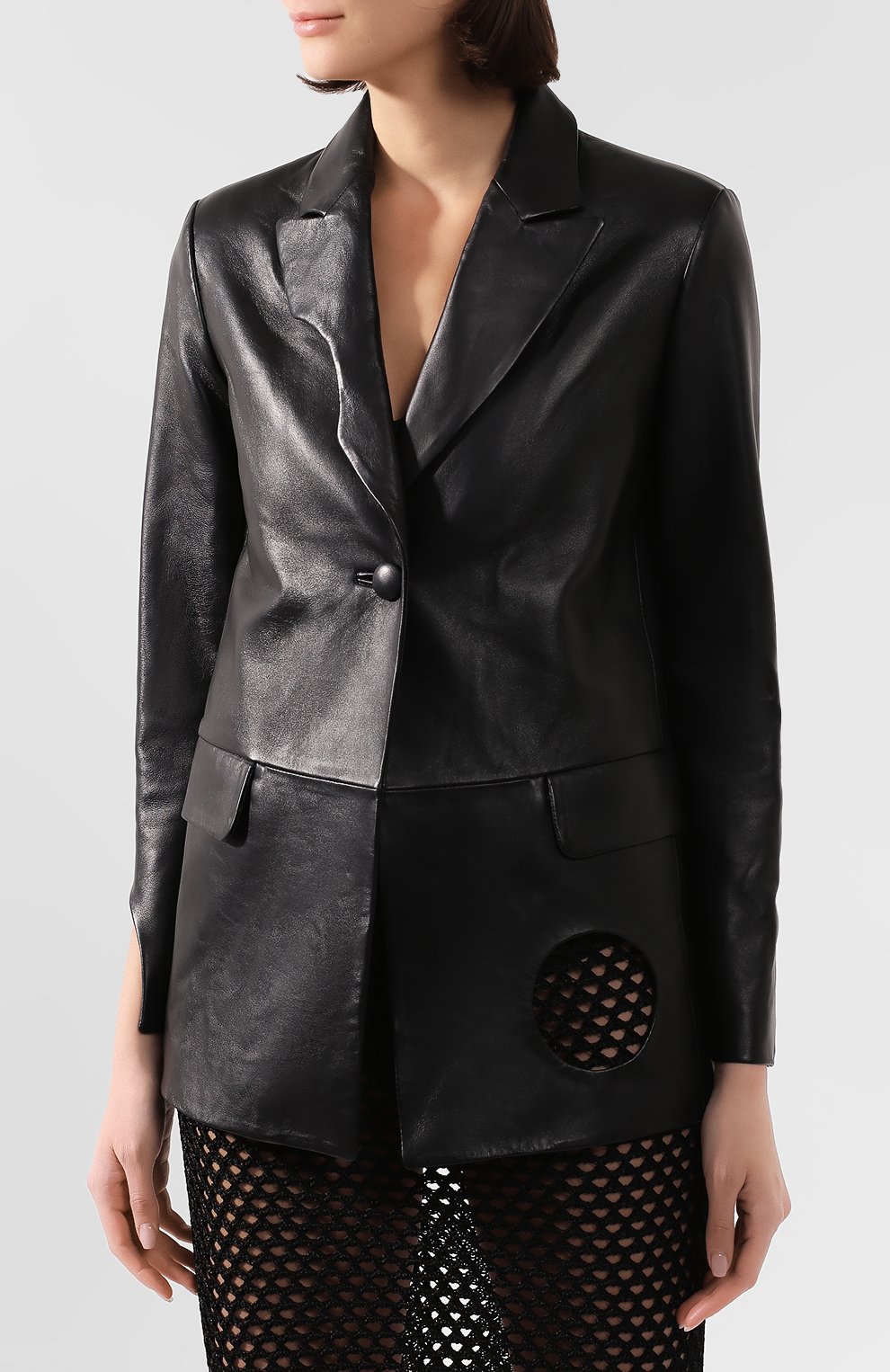 Кожаный жакет OFF-WHITE, арт. 0WJA027S20LEA0011000, фото 3