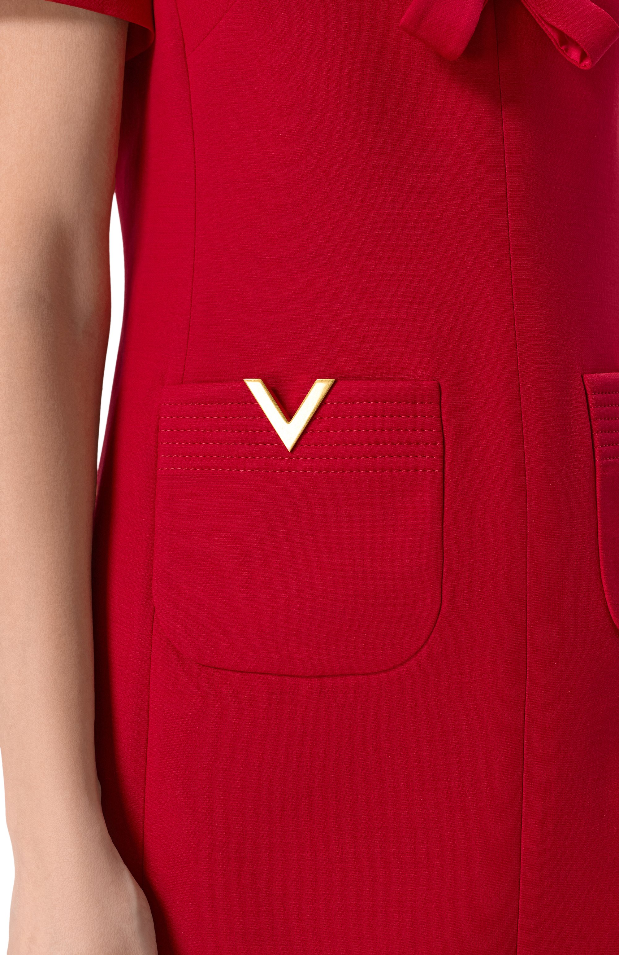 Платье из шерсти и шелка VALENTINO, арт. 6B3VAEV11CF, фото 5