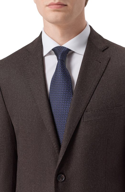 Шелковый галстук Kiton UCRVKLC08L13 Синий  UCRVKLC08L13 Фото 2