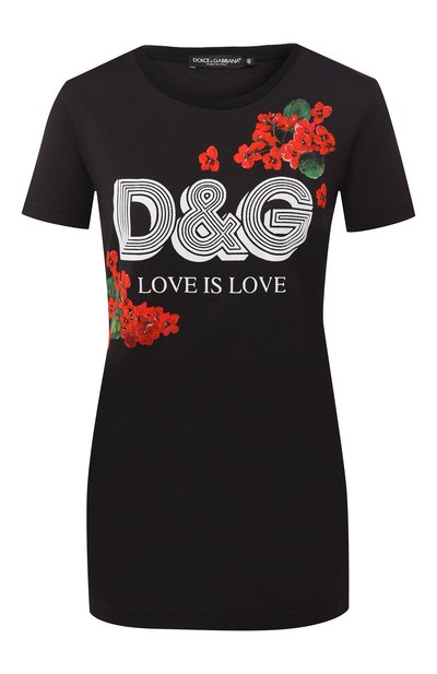 Женская хлопковая футболка DOLCE & GABBANA, арт. F8H32T/G7THN