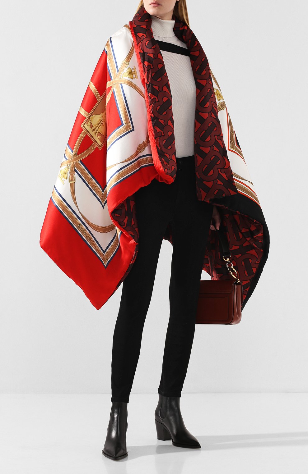 Шелковая накидка BURBERRY разноцветного цвета по цене 148000 руб., арт. 8016961, фото 2 Шелковая накидка BURBERRY, арт. 8016961, фото 2