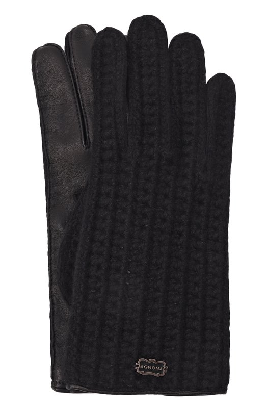 Комбинированные перчатки Agnona MY08040E/7K120LE Чёрный MY08040E/7K120LE
