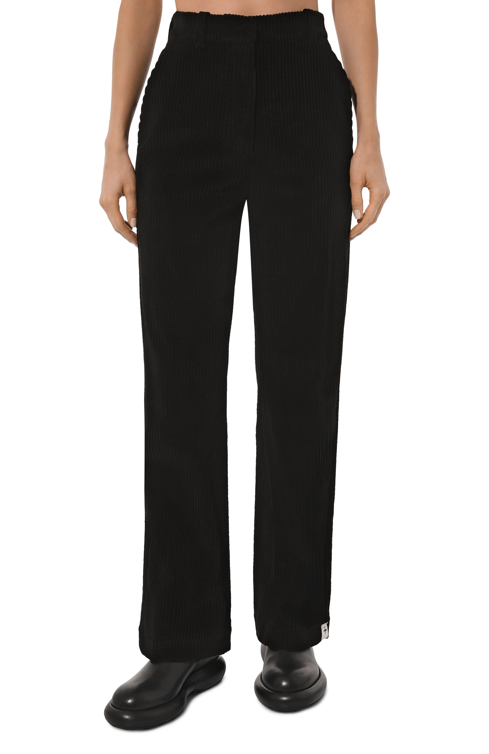 Вельветовые брюки JIL SANDER черного цвета по цене 149000 руб., арт. J40KA0233-J45256, фото 3 Вельветовые брюки JIL SANDER, арт. J40KA0233-J45256, фото 3