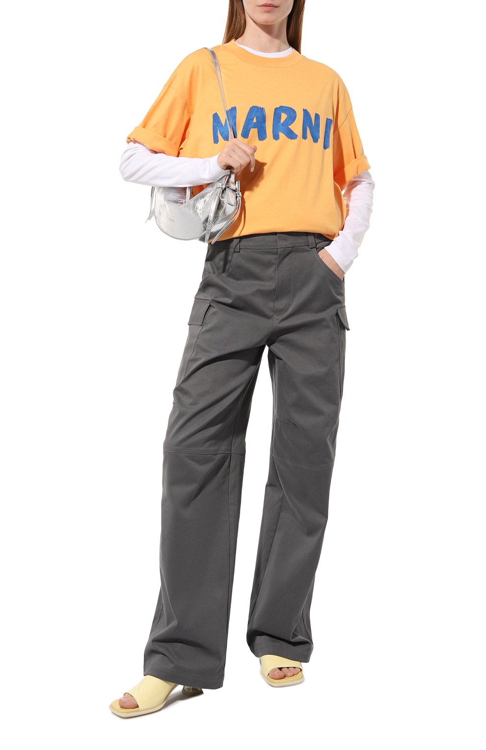 Хлопковая футболка MARNI, арт. THJET49EPH/USCS11, фото 2