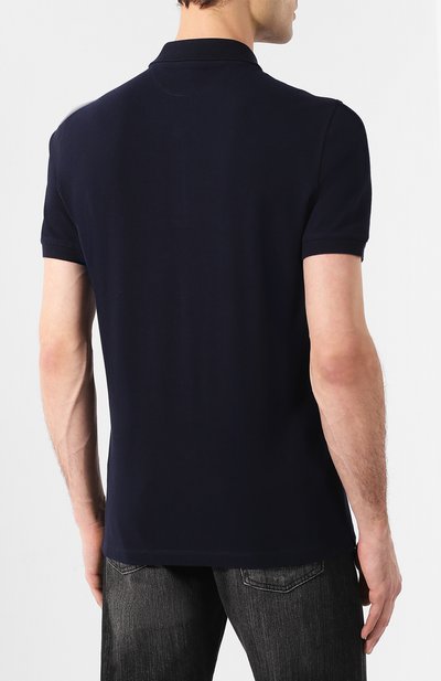 Хлопковое поло BRUNELLO CUCINELLI темно-синего цвета по цене 45600 руб., арт. M0T638307, фото 4 Хлопковое поло BRUNELLO CUCINELLI, арт. M0T638307, фото 4