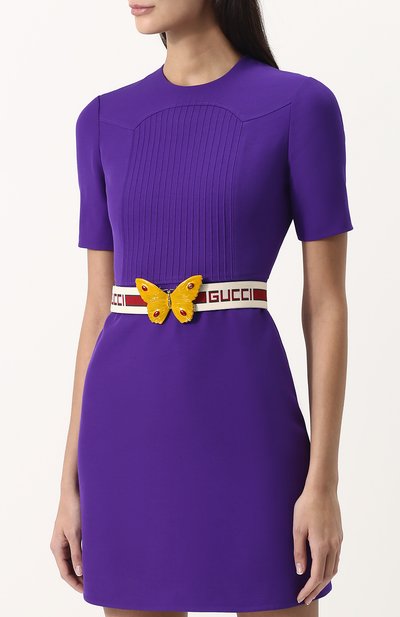 Приталенное мини-платье из смеси шерсти и шелка GUCCI, арт. 498582/ZHM88, фото 3