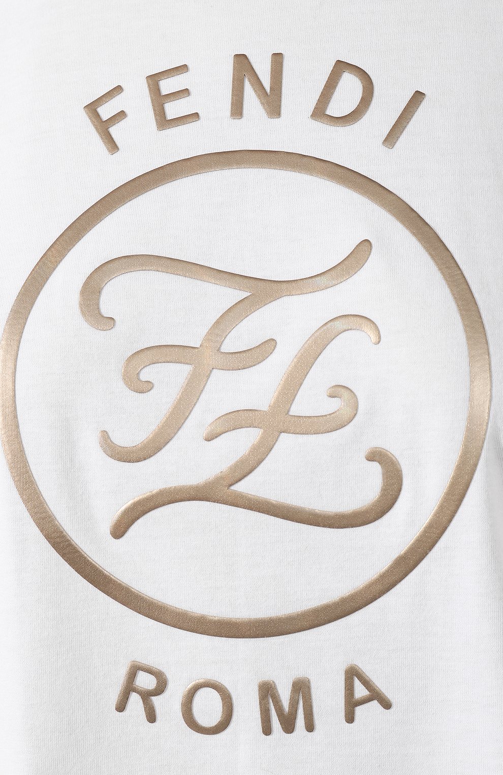 Хлопковая футболка FENDI белого цвета по цене 29550 руб., арт. FAF073 AA4G, фото 5 Хлопковая футболка FENDI, арт. FAF073 AA4G, фото 5