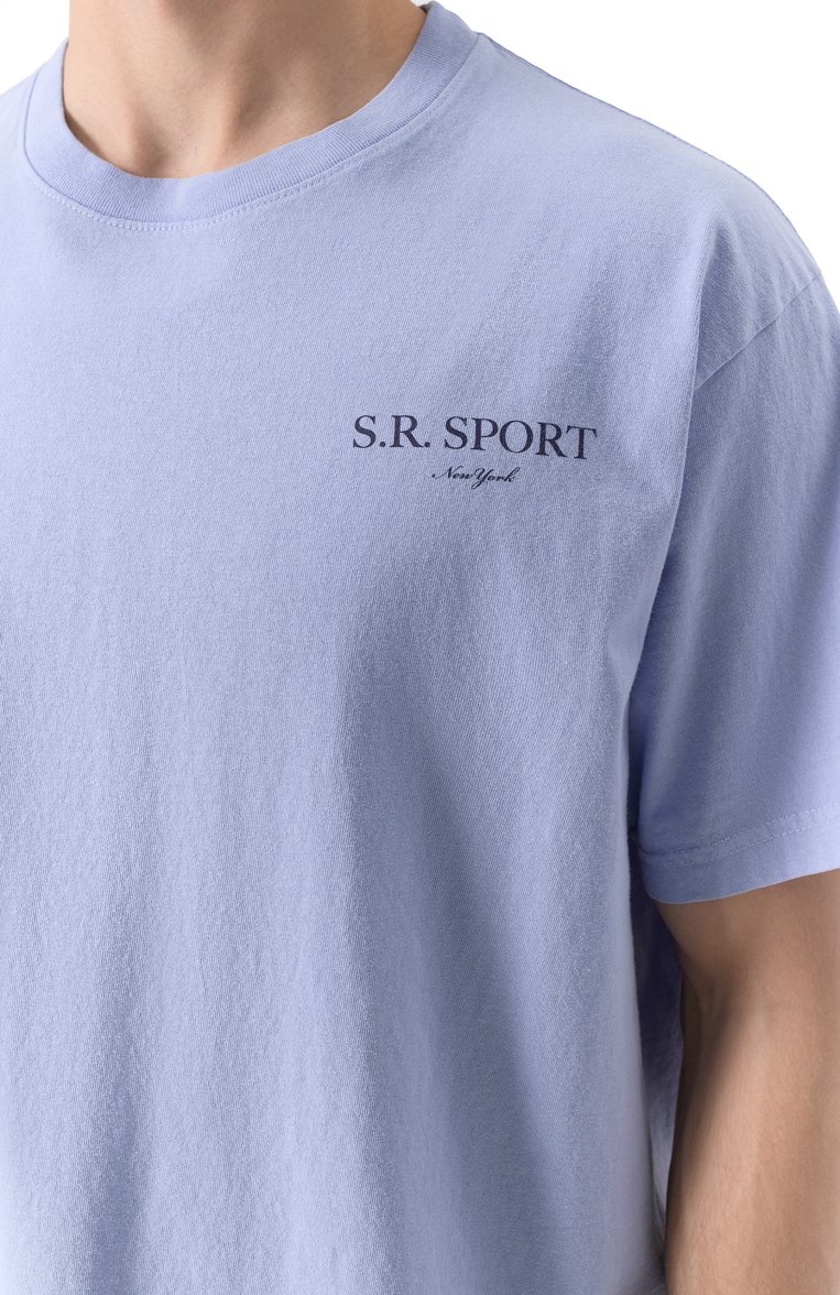 Хлопковая футболка SPORTY AND RICH, арт. T0043612201BL59, фото 1