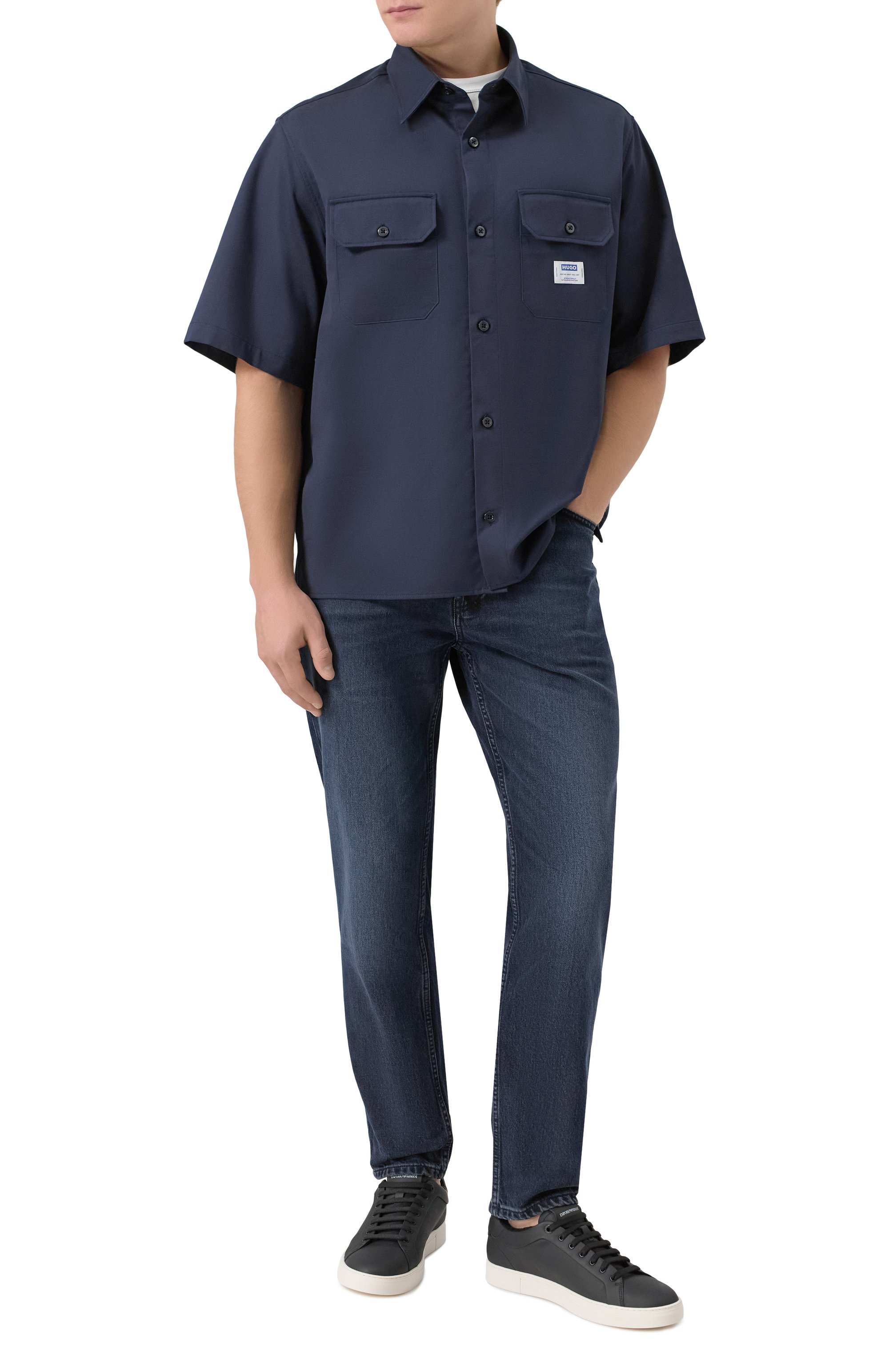 Кожаные кеды EMPORIO ARMANI, арт. EM003844/AF20004, фото 2