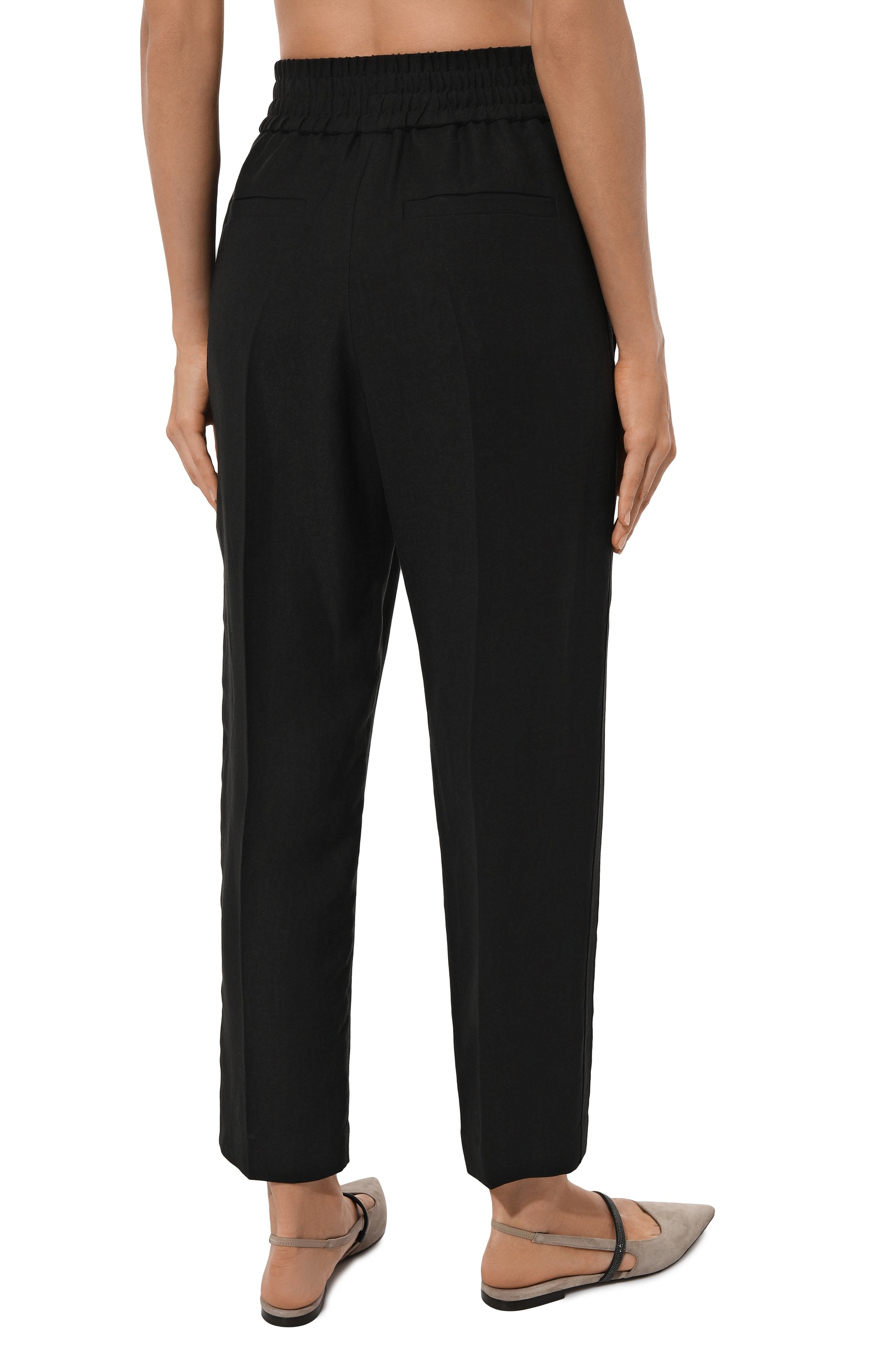 Брюки из вискозы и льна BRUNELLO CUCINELLI, арт. MH126B1071, фото 4