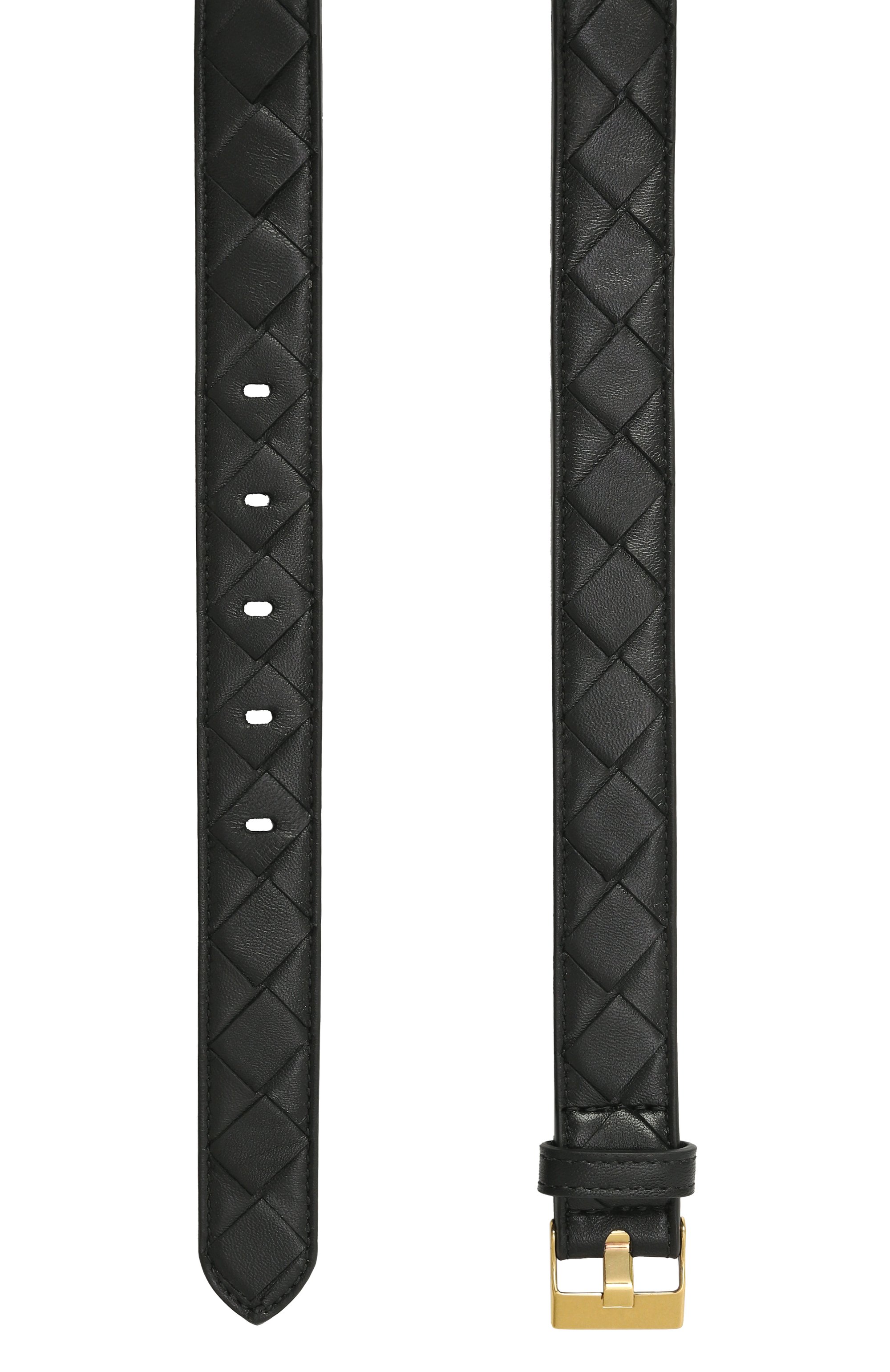 Кожаный ремень BOTTEGA VENETA черного цвета по цене 69200 руб., арт. 799048/VCPP5, фото 3 Кожаный ремень BOTTEGA VENETA, арт. 799048/VCPP5, фото 3