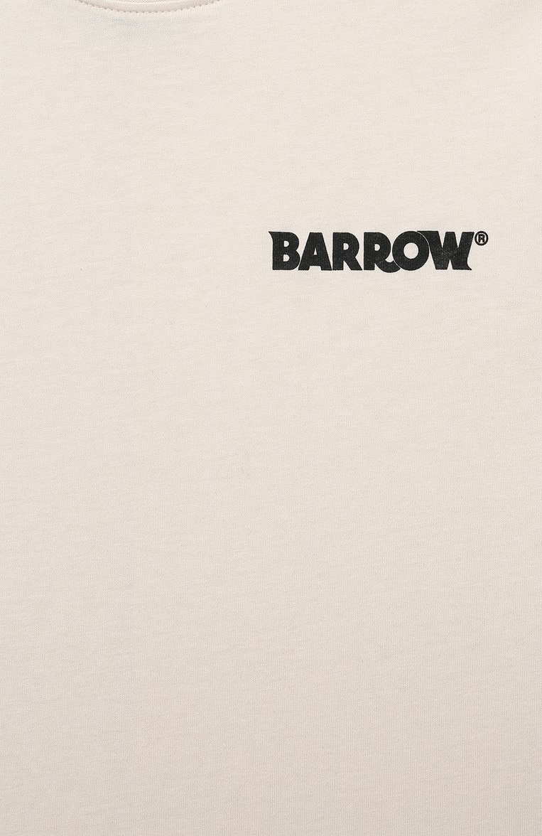 Детское хлопковое платье BARROW кремового цвета, арт. S4BKJGDR061 | Фото 3 (Материал внешний: Хлопок; Девочки Кросс-КТ: Платье-одежда; Случай: Повседневный; Рукава: Без рукавов; Ростовка одежда: 6 лет | 116 см, 8 лет | 128 см, 10 - 11 лет | 140 - 146см, 12 лет | 152 см, 13 - 15 лет | 158 см)