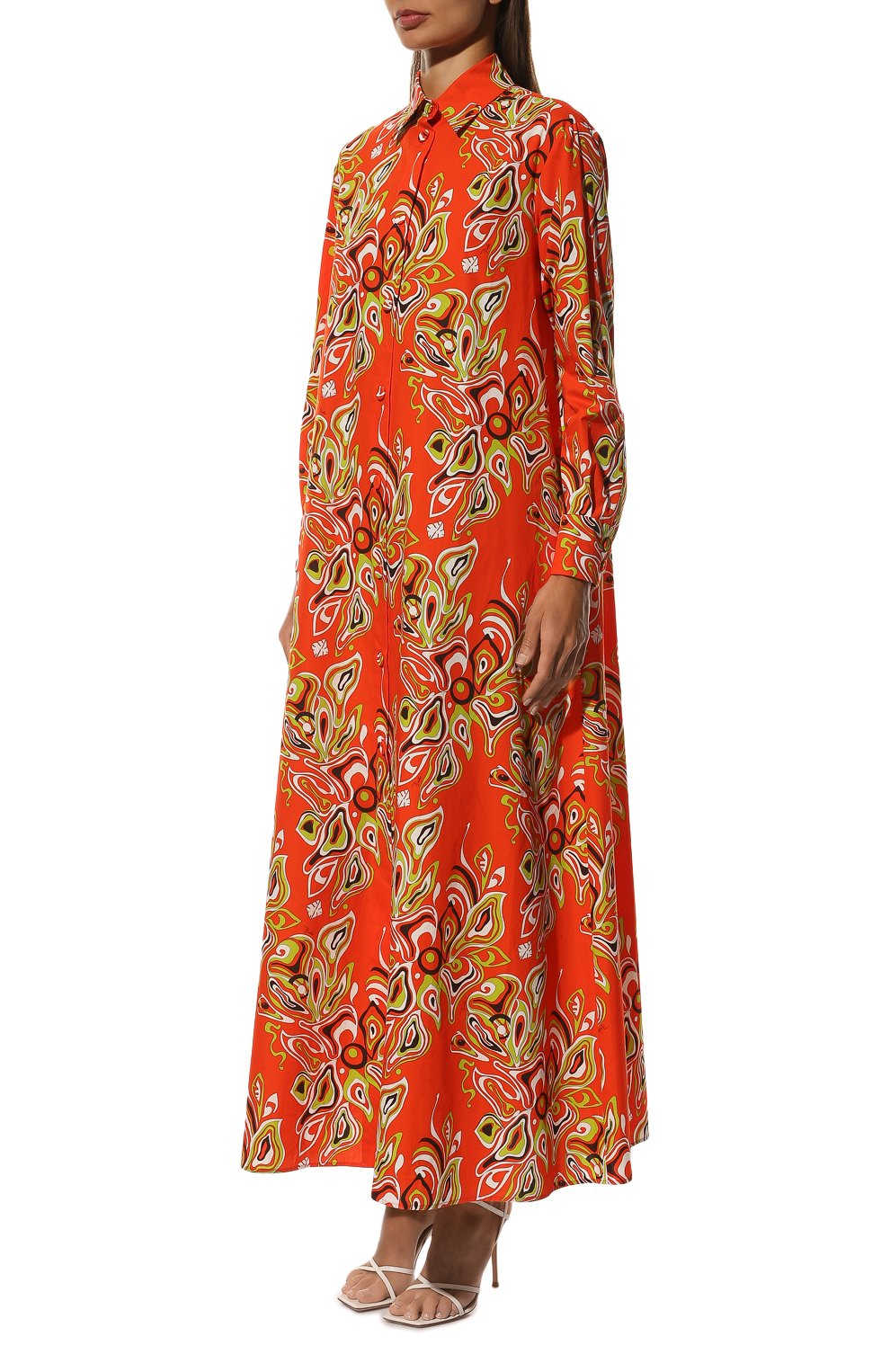 Хлопковое платье EMILIO PUCCI оранжевого цвета по цене 103500 руб., арт. 2HWI20/2H778, фото 3 Хлопковое платье EMILIO PUCCI, арт. 2HWI20/2H778, фото 3