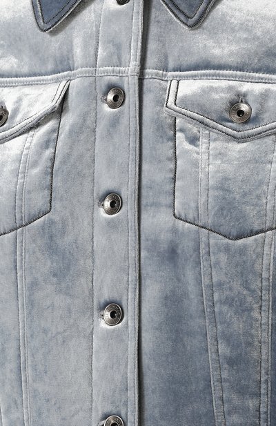 Куртка из смеси вискозы и шелка BRUNELLO CUCINELLI голубого цвета по цене 424500 руб., арт. MA5888666, фото 5 Куртка из смеси вискозы и шелка BRUNELLO CUCINELLI, арт. MA5888666, фото 5