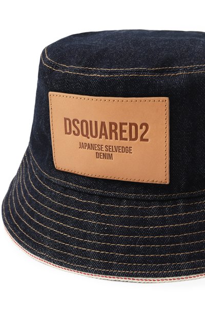 Джинсовая панама DSQUARED2 темно-синего цвета по цене 45250 руб., арт. HAM0094/10108435, фото 3 Джинсовая панама DSQUARED2, арт. HAM0094/10108435, фото 3