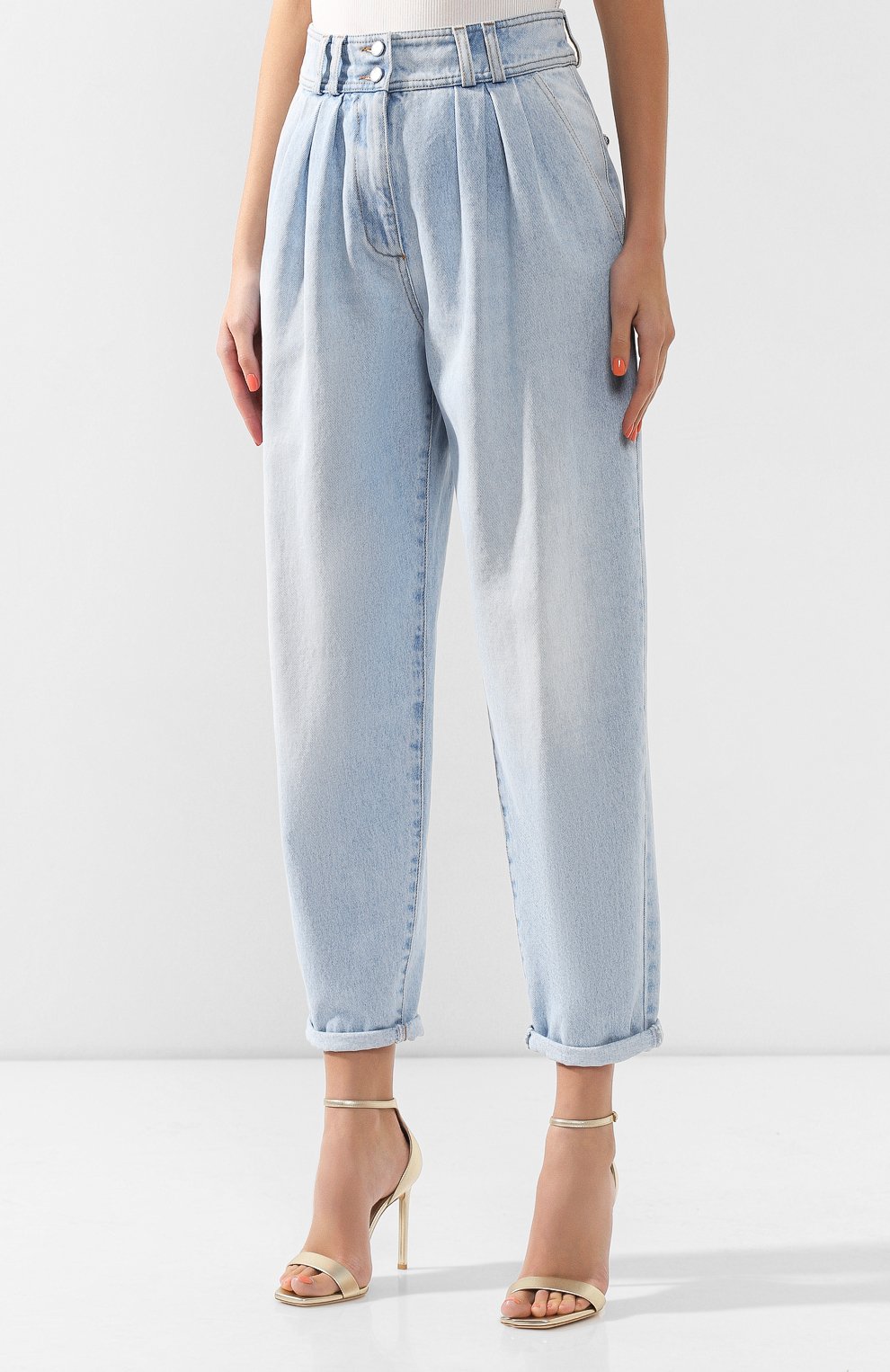 Джинсы BALMAIN голубого цвета по цене 69950 руб., арт. SF05635/D106, фото 3 Джинсы BALMAIN, арт. SF05635/D106, фото 3