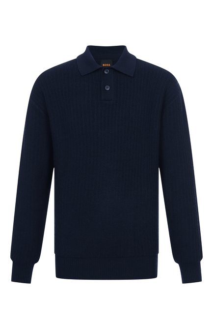 Мужское поло из шерсти и хлопка BOSS ORANGE, арт. 50550514