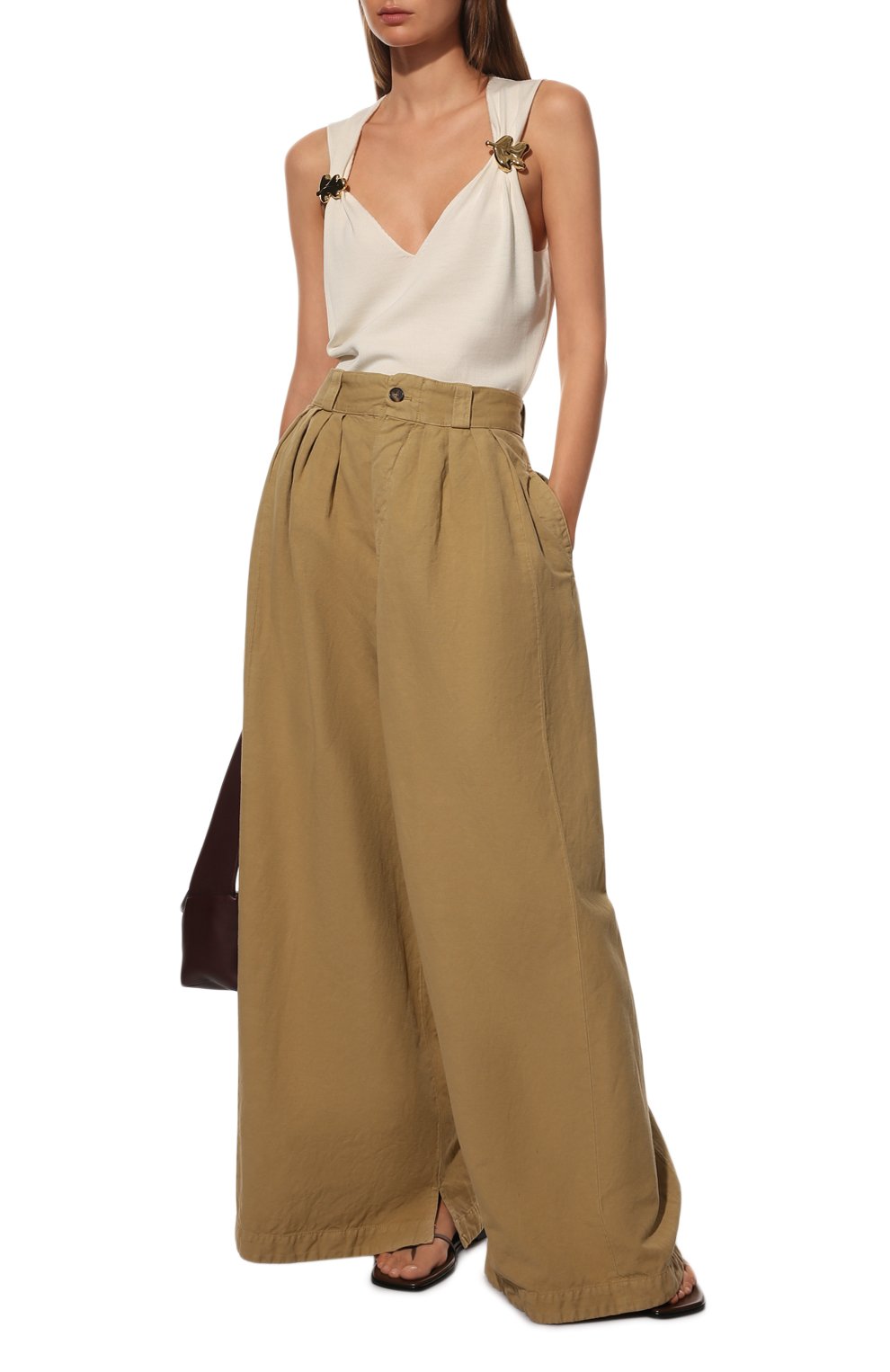 Брюки из хлопка и льна MAISON MARGIELA, арт. S51KA0559/S54760, фото 2