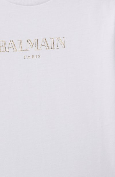 Хлопковая футболка BALMAIN белого цвета по цене 20700 руб., арт. BW8051., фото 3 Хлопковая футболка BALMAIN, арт. BW8051., фото 3