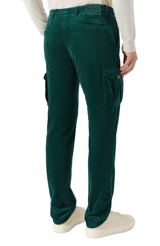 Вельветовые брюки-карго Kiton UFPPCAK0105H01 Зелёный  UFPPCAK0105H01 Фото 4