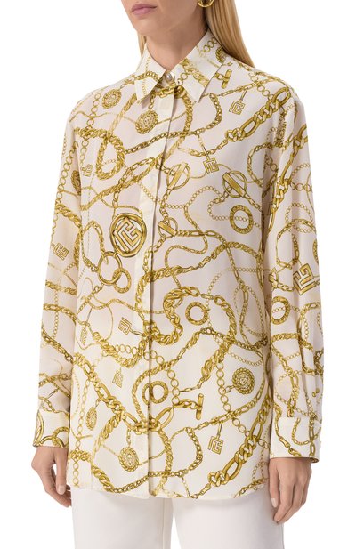 Шелковая рубашка BALMAIN, арт. FF1HS435/SF00, фото 3