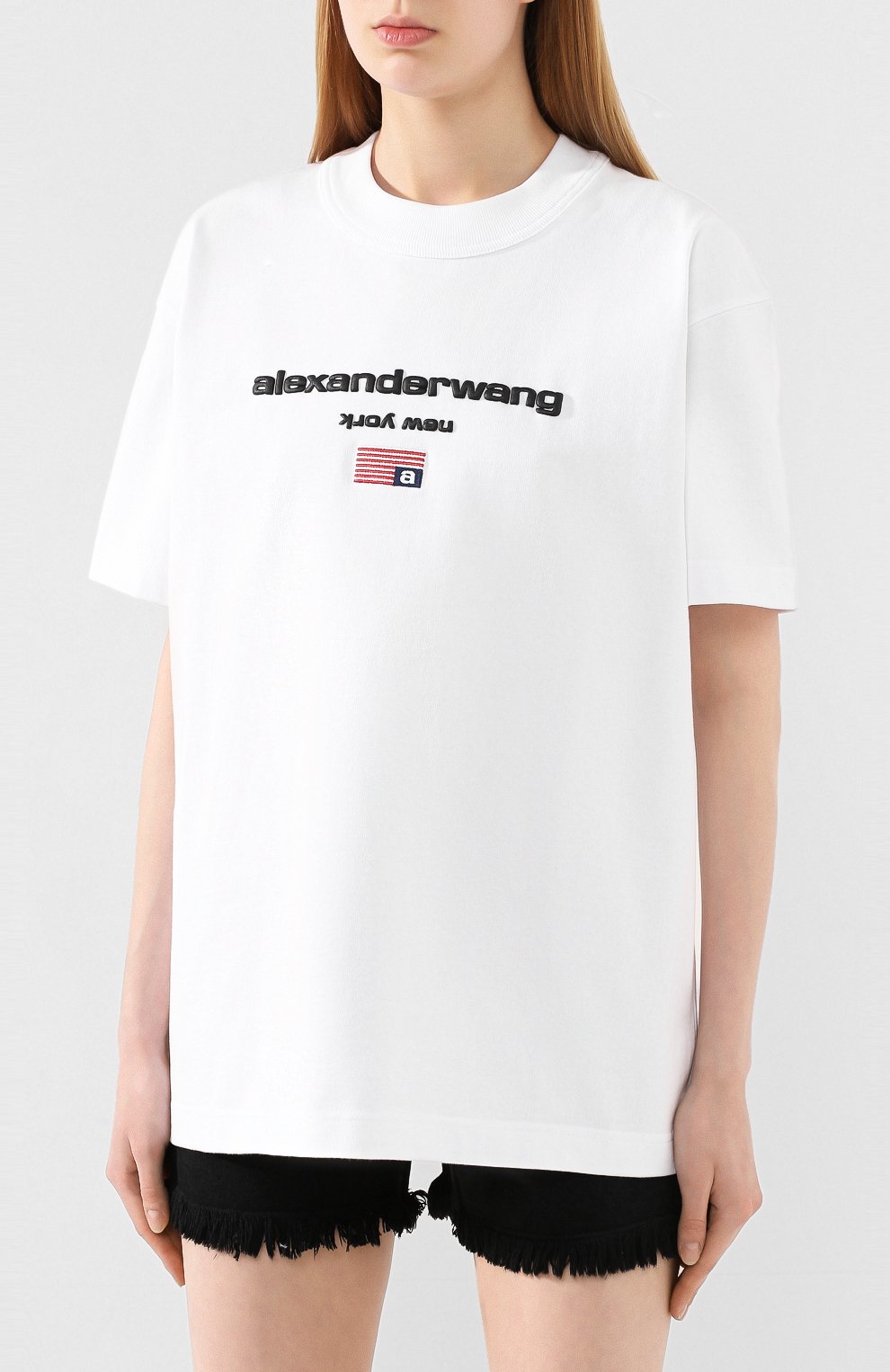 Хлопковая футболка ALEXANDER WANG, арт. 1CC1201344, фото 3