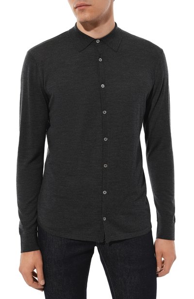 Шерстяная рубашка VAN LAACK темно-серого цвета по цене 27800 руб., арт. SAFIN0/S00173, фото 3 Шерстяная рубашка VAN LAACK, арт. SAFIN0/S00173, фото 3