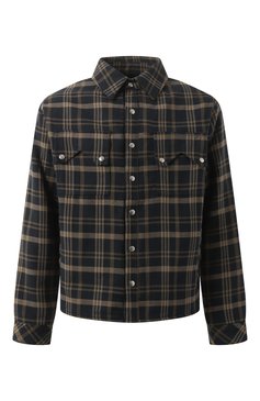 Мужская утепленная куртка-рубашка RHUDE коричневого цвета, арт. RHFW24SR04012 | Фото 1 (Рукава: Длинные; Длина (верхняя одежда): Короткие; Материал подклада: Синтетический материал; Материал сплава: Проставлено; Драгоценные камни: Проставлено; Стили: Кэжуэл; Мужское Кросс-КТ: Куртка-рубашка, утепленные куртки; Материал внешний: Хлопок; Кросс-КТ: Утепленные)