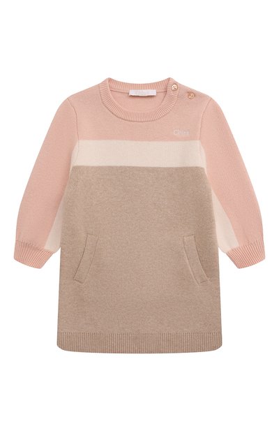 Платье из хлопка и шерсти CHLOÉ, арт. C20312.
