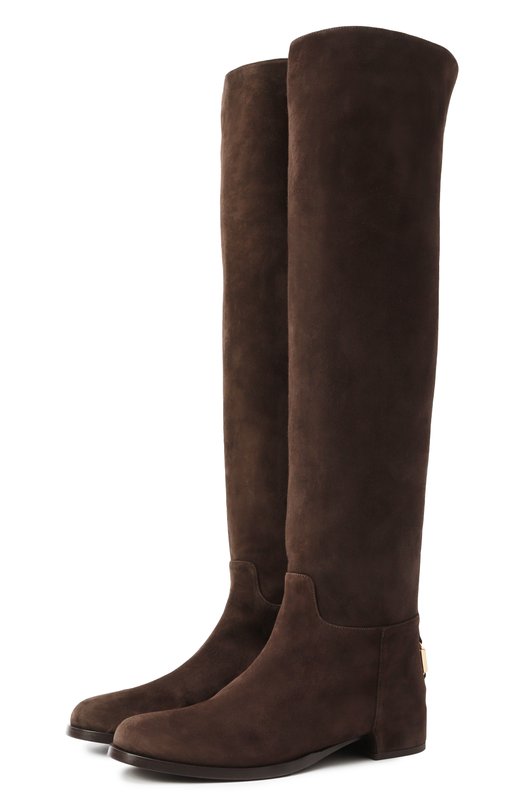 Замшевые сапоги Day Classic 20 Dolce & Gabbana CU1217/A1275 Коричневый CU1217/A1275