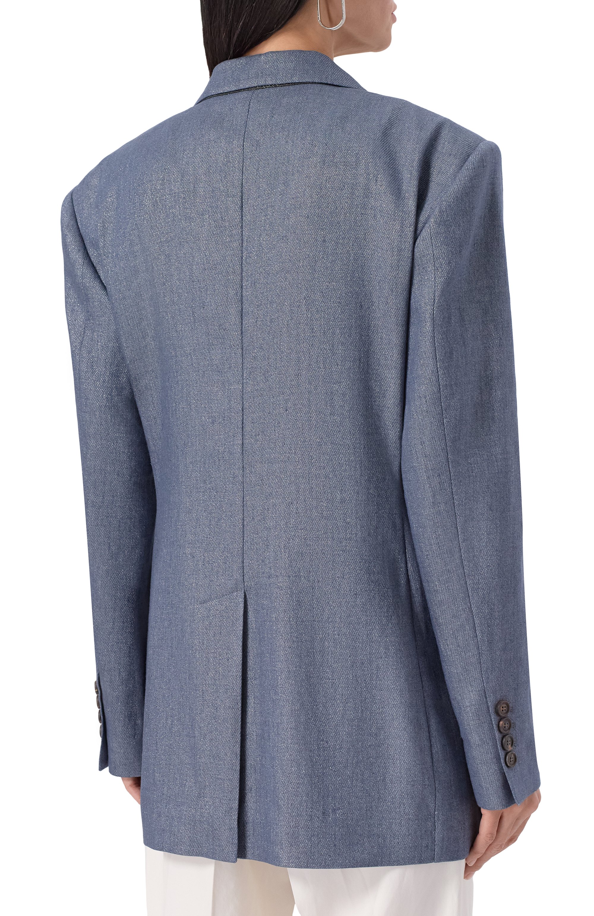 Жакет изо льна и шерсти BRUNELLO CUCINELLI, арт. MG5107265P, фото 4