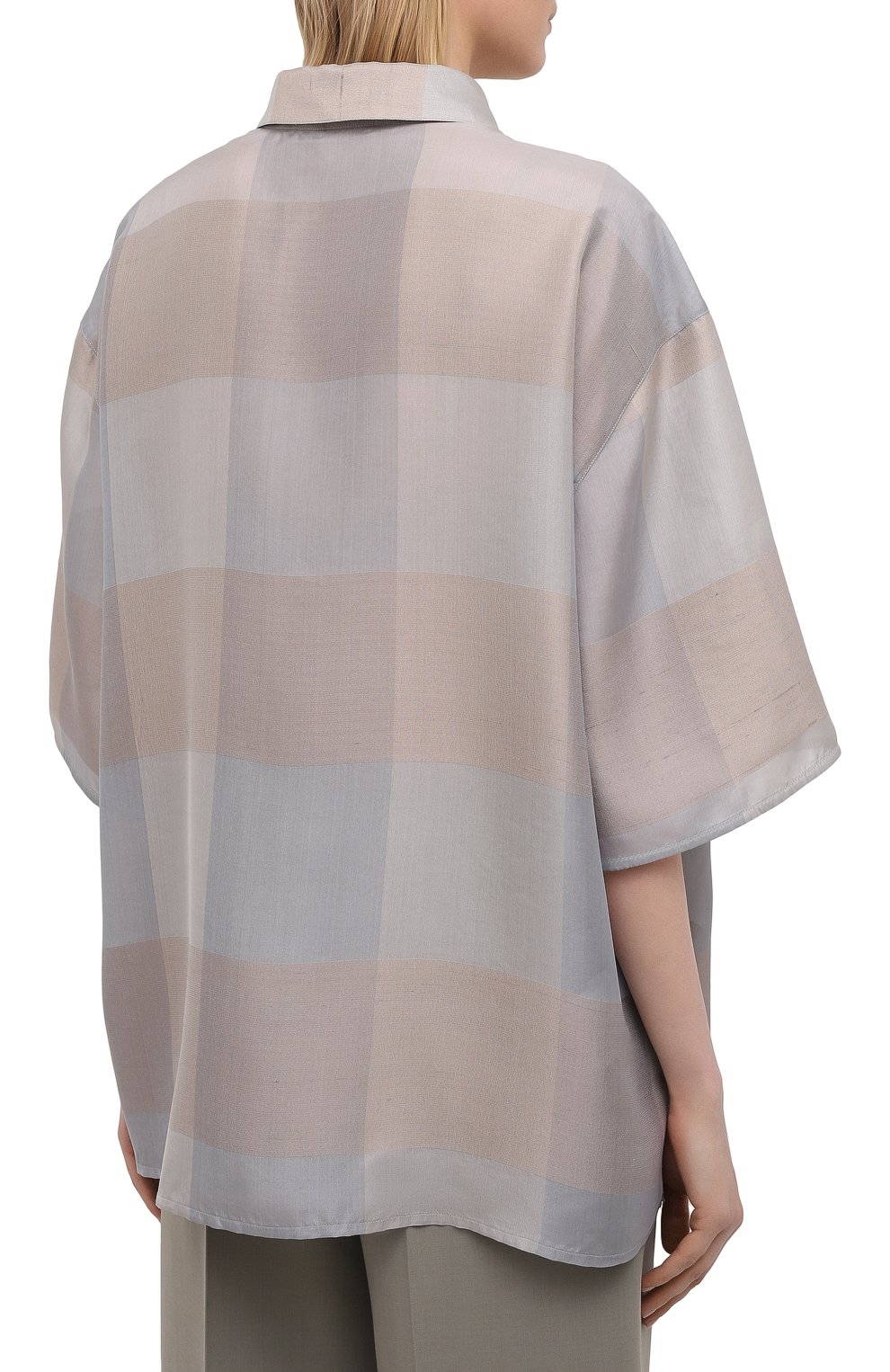 Шелковая блузка GIORGIO ARMANI бежевого цвета по цене 143500 руб., арт. 1SHCCZ35/TZ811, фото 4 Шелковая блузка GIORGIO ARMANI, арт. 1SHCCZ35/TZ811, фото 4