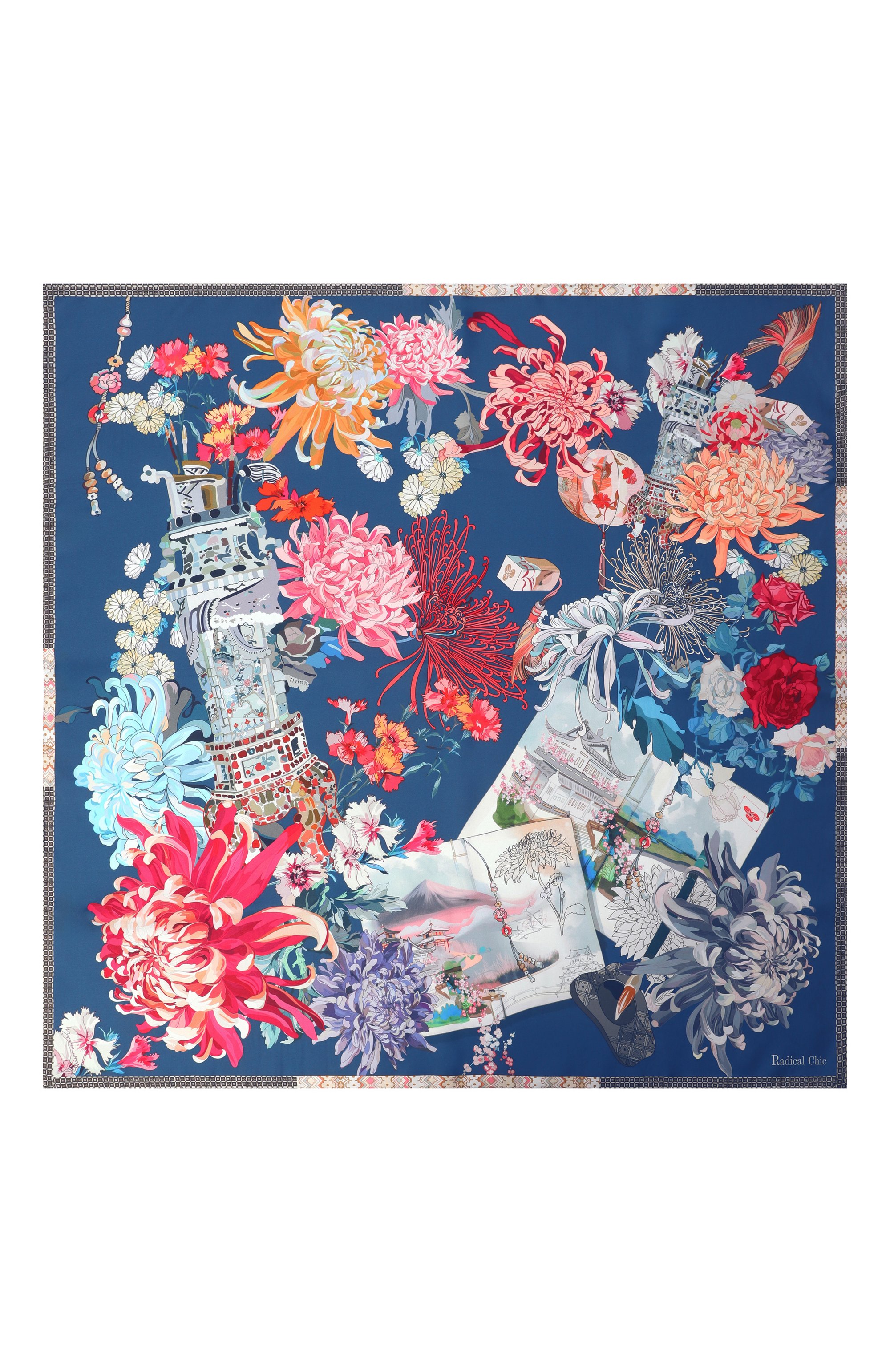 Шелковый платок about flowers and travel RADICAL CHIC, арт. 710992.07.02, фото 4