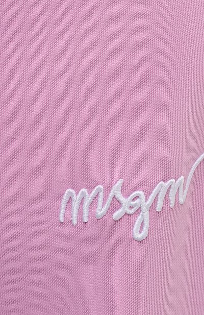 Хлопковые джоггеры MSGM светло-розового цвета по цене 24900 руб., арт. 3041MDP61 217299, фото 5 Хлопковые джоггеры MSGM, арт. 3041MDP61 217299, фото 5