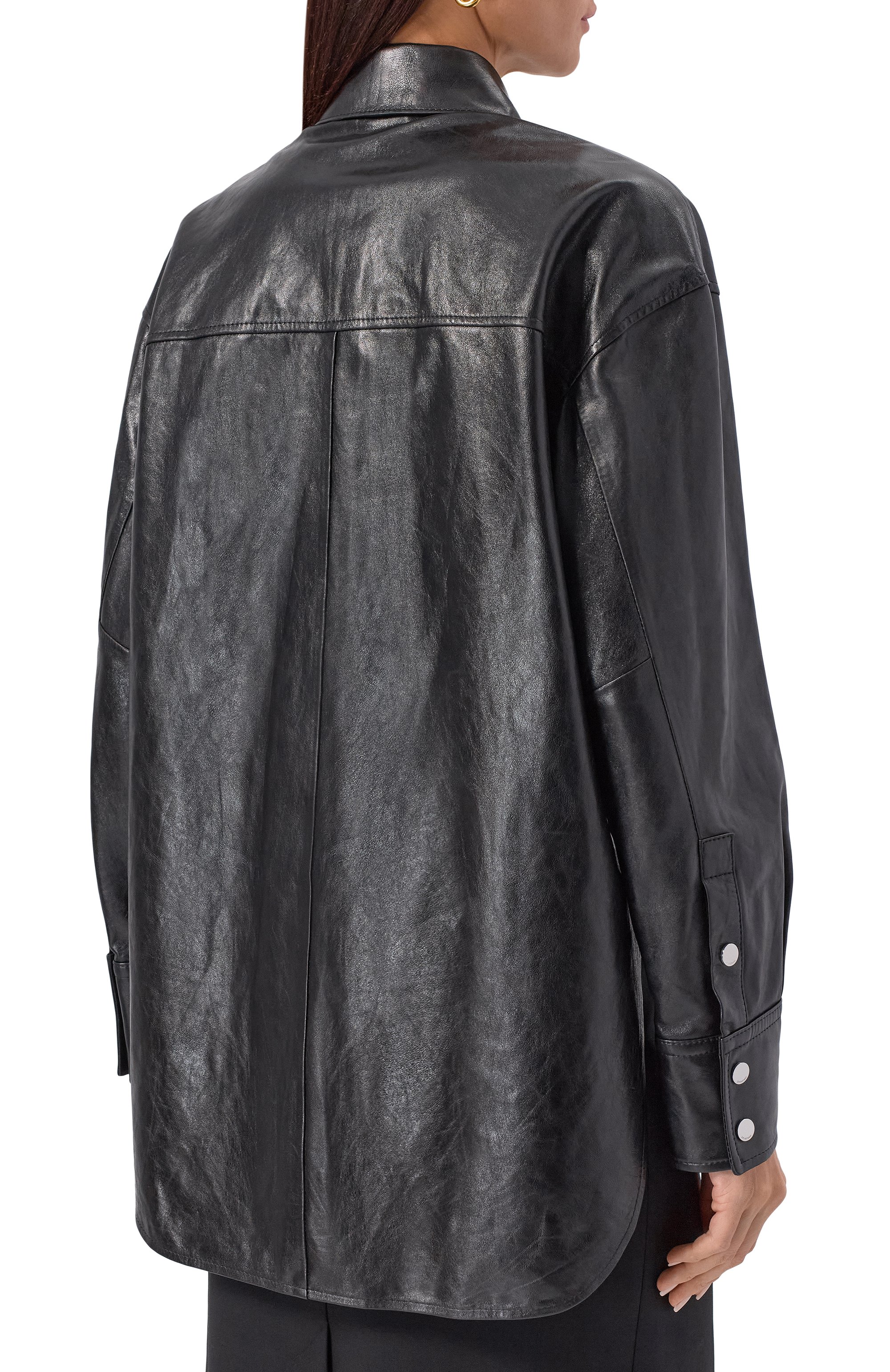 Кожаная рубашка SPORTMAX, арт. B0REL, фото 4