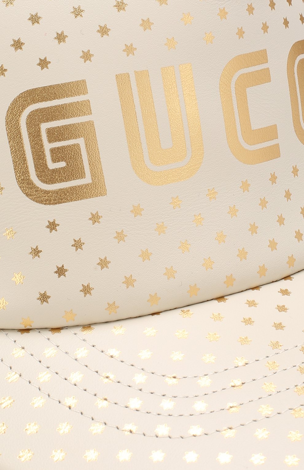 Кожаная бейсболка GUCCI черно-белого цвета по цене 39500 руб., арт. 426887/4HD68, фото 3 Кожаная бейсболка GUCCI, арт. 426887/4HD68, фото 3