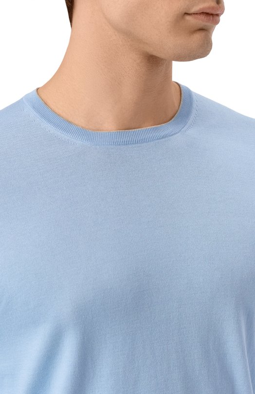 Джемпер из шелка и хлопка Gran Sasso 43167/16290 Голубой  43167/16290 Фото 5