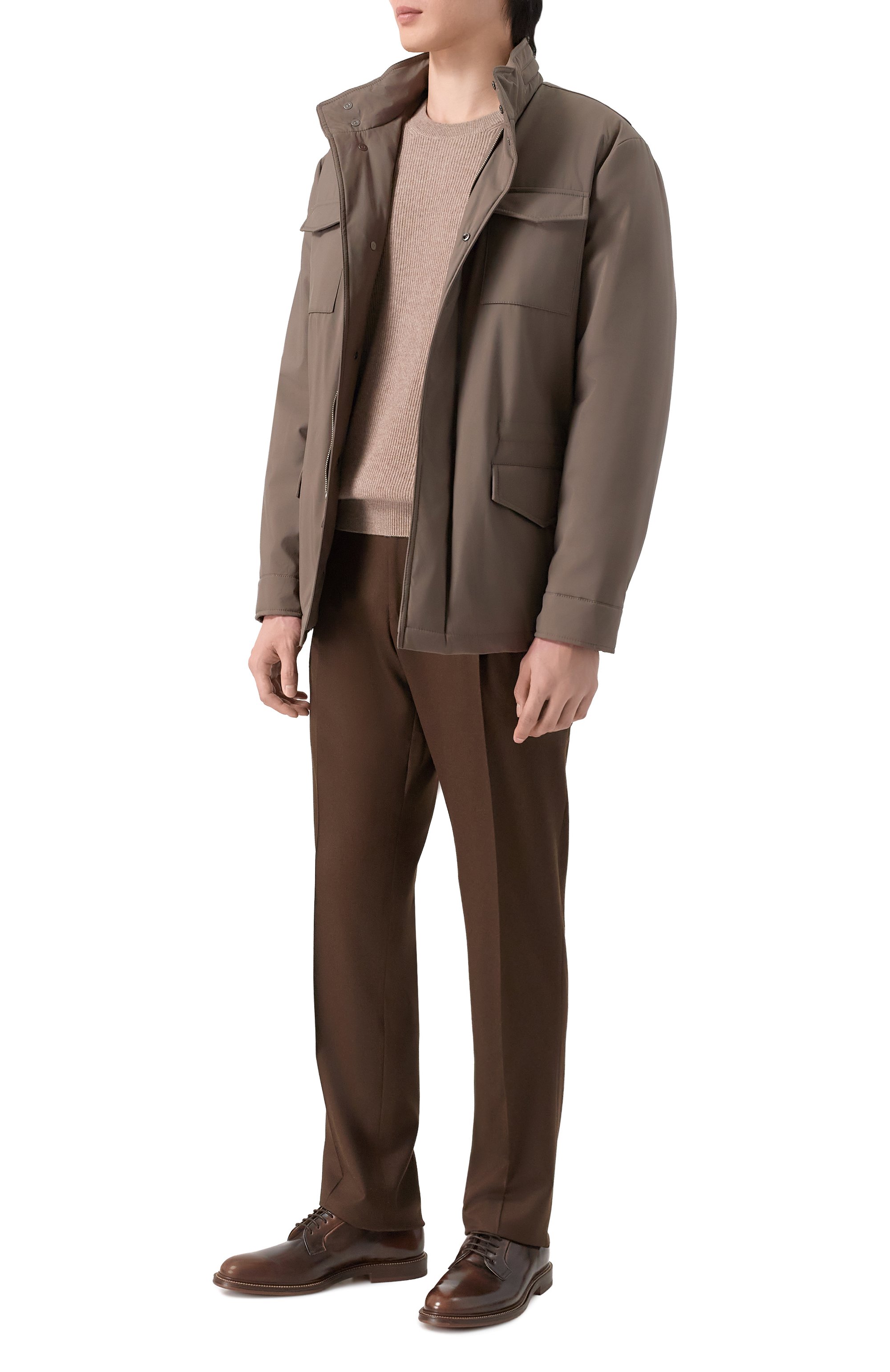 Шерстяные брюки CORNELIANI темно-коричневого цвета по цене 52050 руб., арт. 265B03-2618111, фото 2 Шерстяные брюки CORNELIANI, арт. 265B03-2618111, фото 2