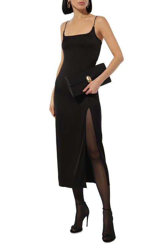 Хлопковое платье Jacquemus 24E241DR100/1000 Чёрный  24E241DR100/1000 Фото 2