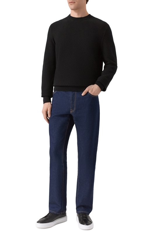 Хлопковый джемпер BOSS 50545283 Чёрный  50545283 Фото 2